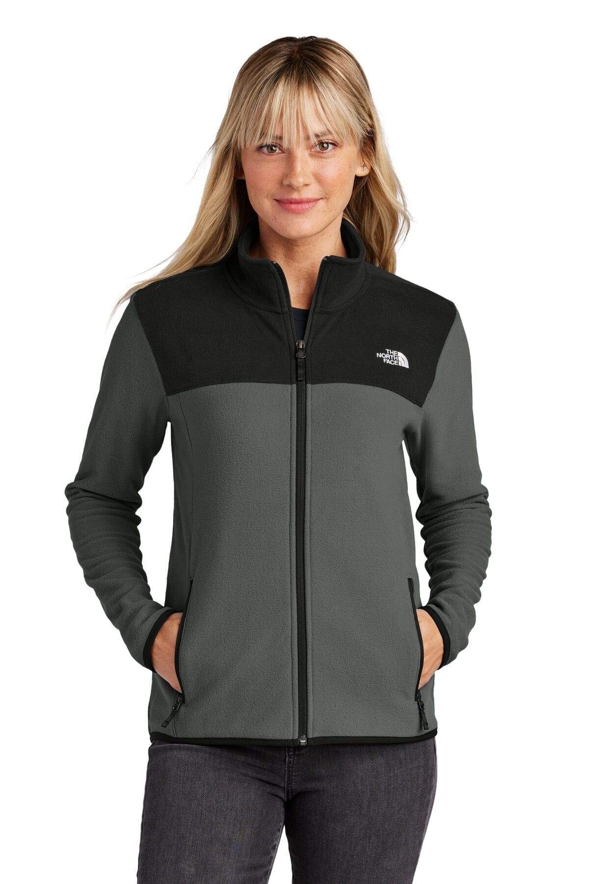 TNF Women's Glacier Full-Zip Fleece Jacket The North Face Luxvian Asphalt Grey/ TNF Black S 